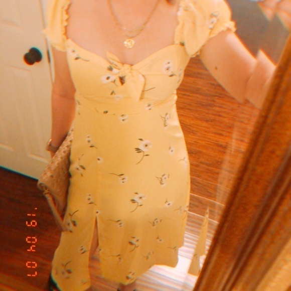 Yellow bustier dress - Picture 4 of 7